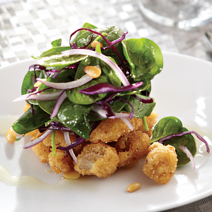 Warm Crispy Veal Sweetbreads Salad Catelli Brothers
